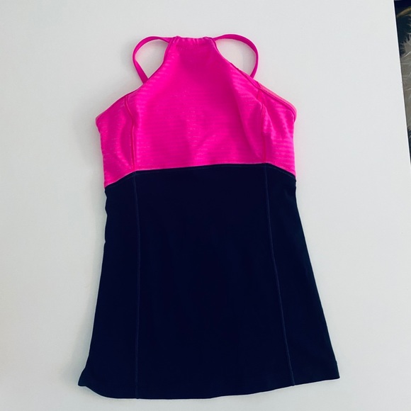 LULULEMON Halter Tank Pink and Navy - Picture 3 of 6